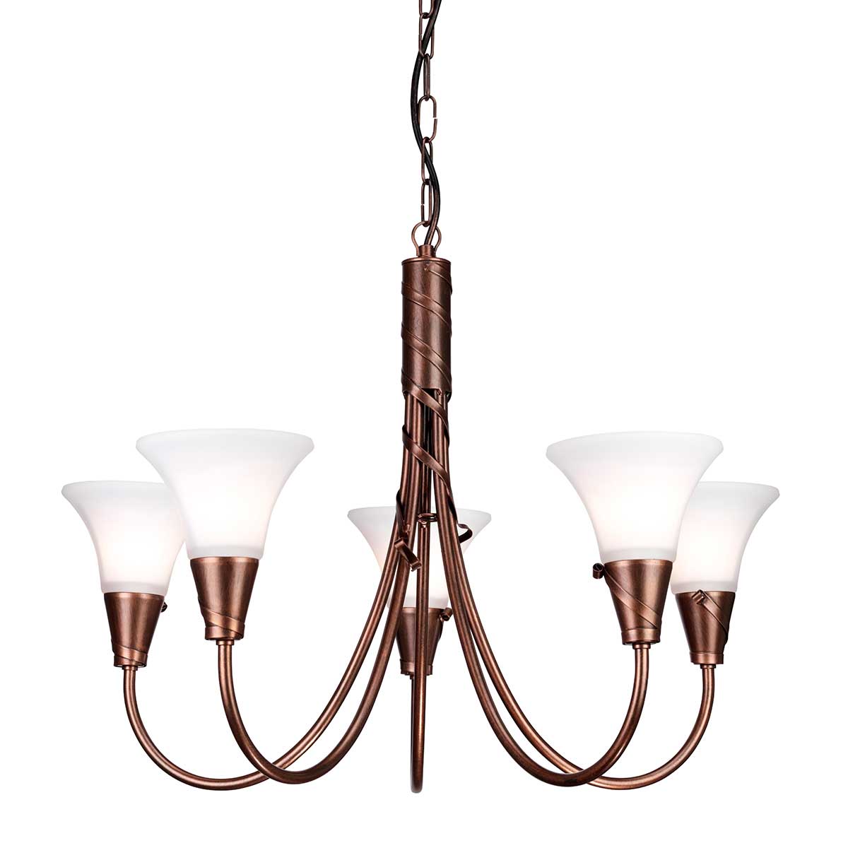 Emily 5 Light Chandelier – Copper