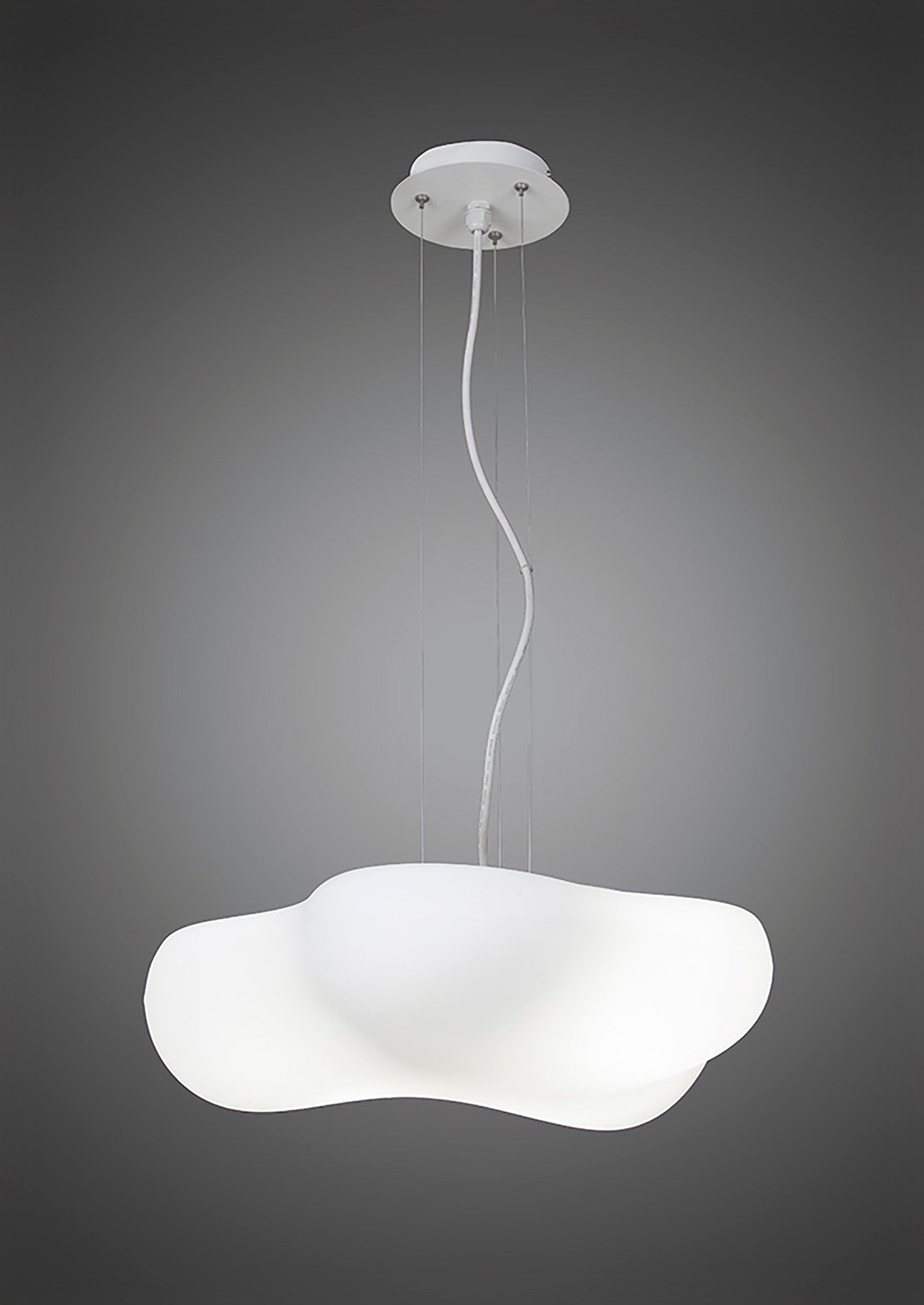 Eos IP44 Pendant 4 Light E27, Matt White/Opal White by Mantra