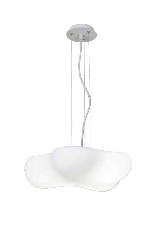 Eos IP44 Pendant 4 Light E27, Matt White/Opal White by Mantra