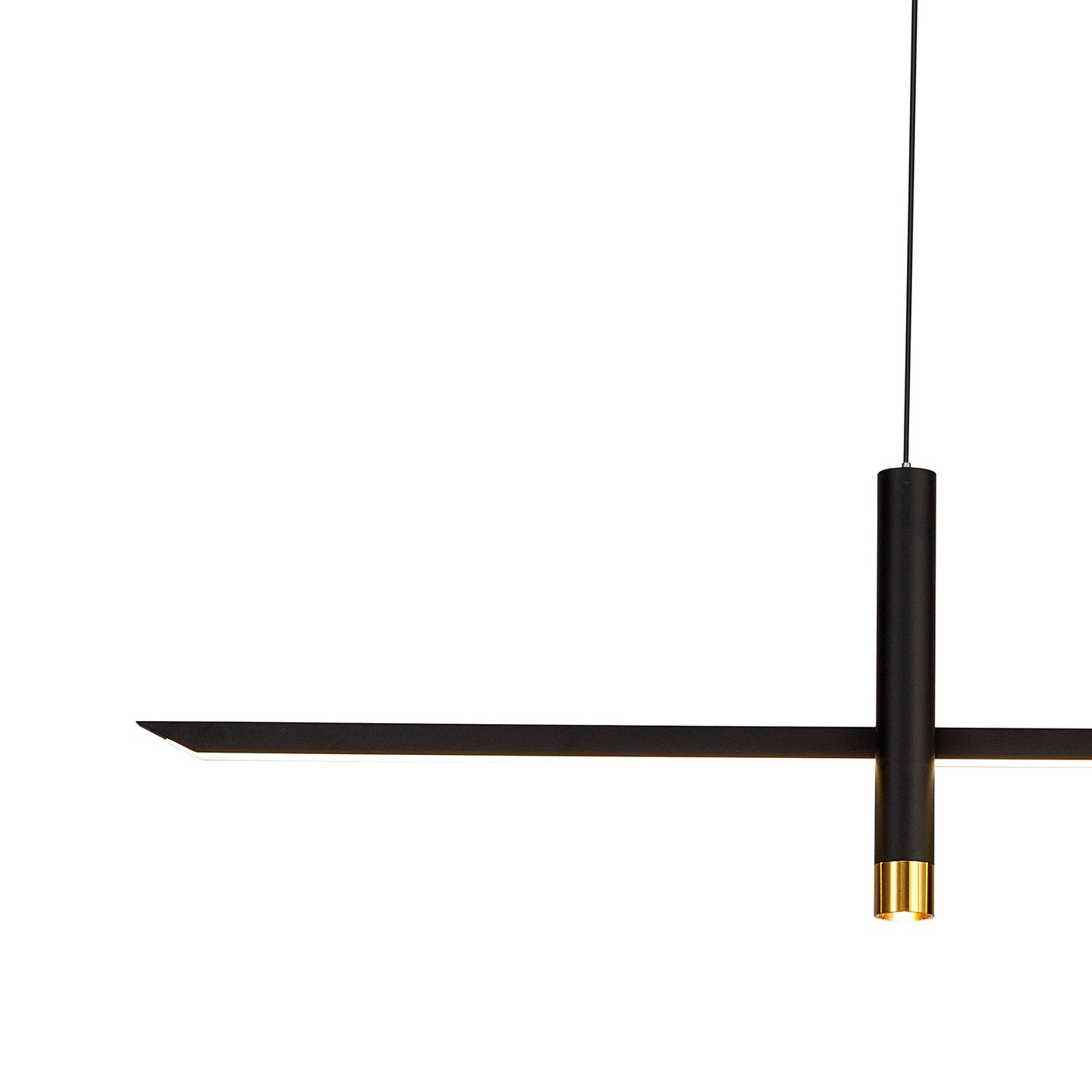 Esparta Linear Pendant, 30W LED, 3000K, 1400lm, Black / Gold, 3yrs Warranty by Mantra