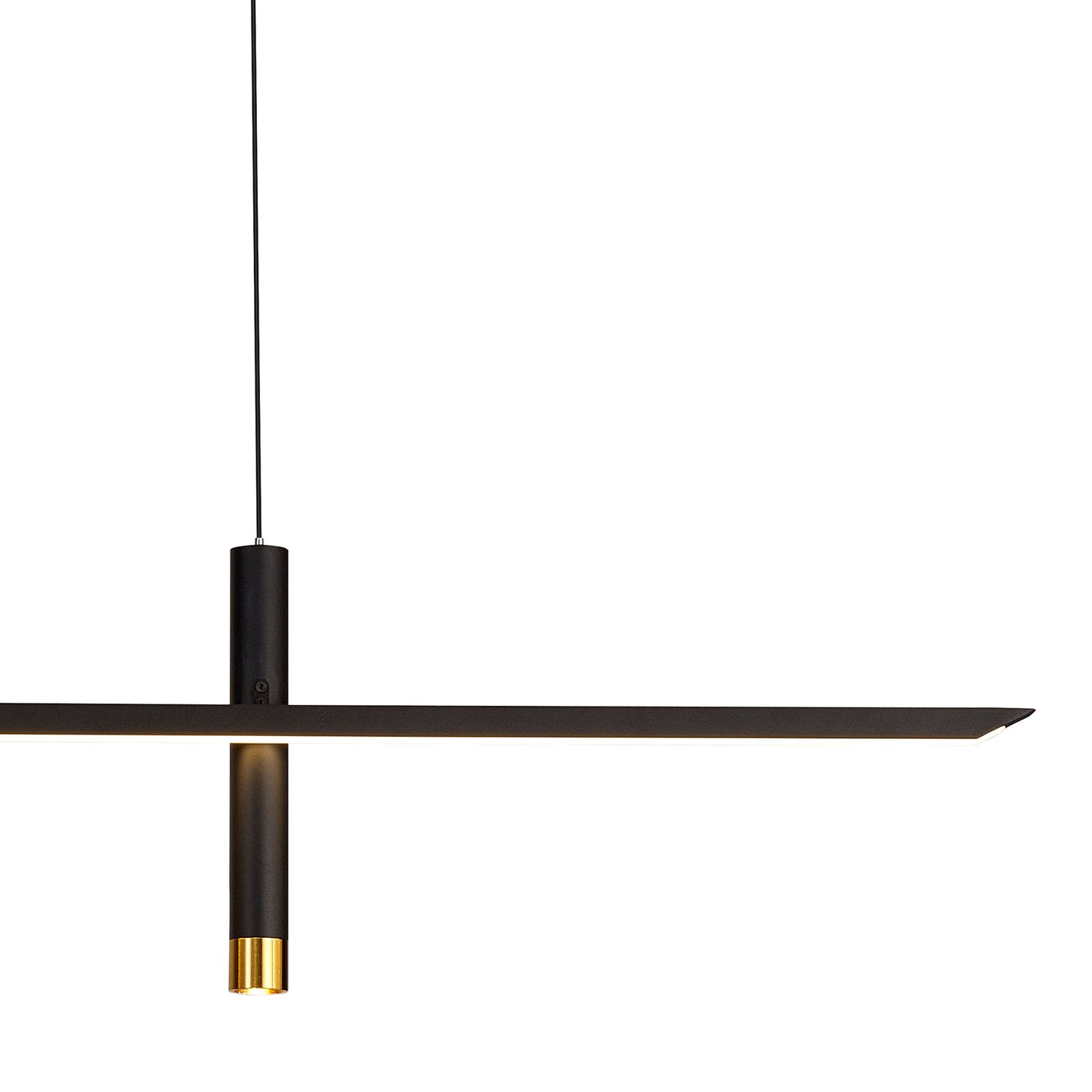 Esparta Linear Pendant, 30W LED, 3000K, 1400lm, Black / Gold, 3yrs Warranty by Mantra