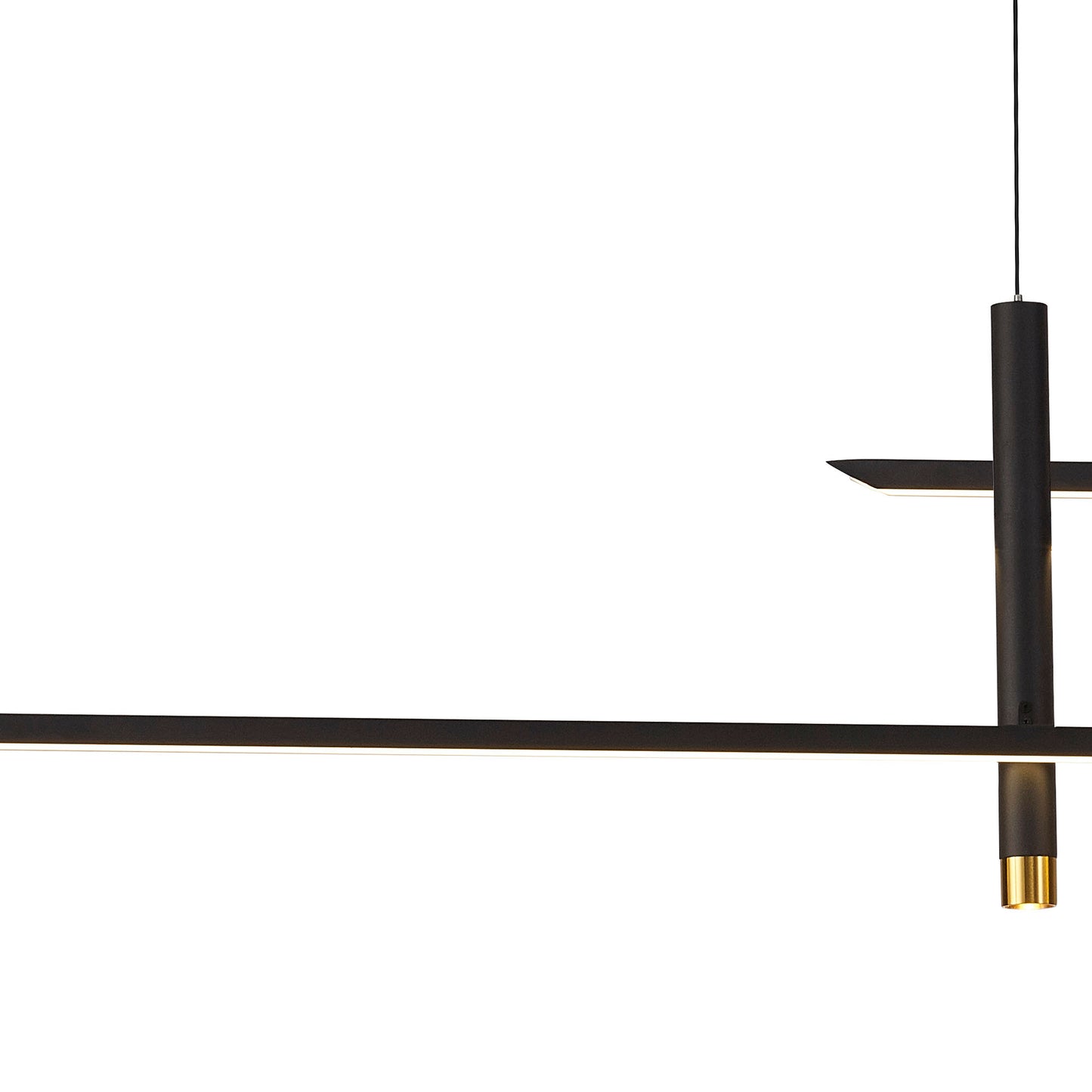 Esparta Linear Pendant, 50W LED, 3000K, 2100lm, Black / Gold, 3yrs Warranty by Mantra