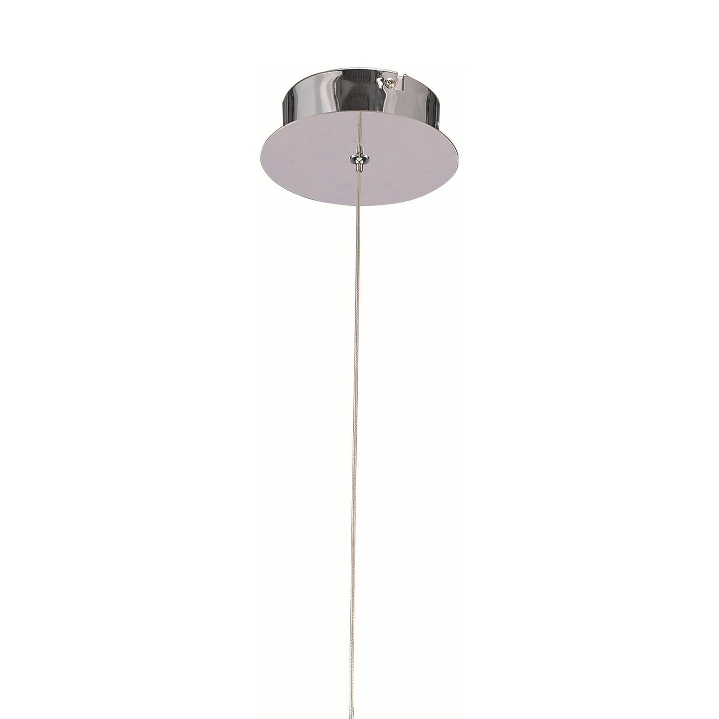 Espirales Pendant 1 Light 12W LED 3000K, 840lm, Silver/Frosted Acrylic/Polished Chrome, 3yrs Warranty by Mantra