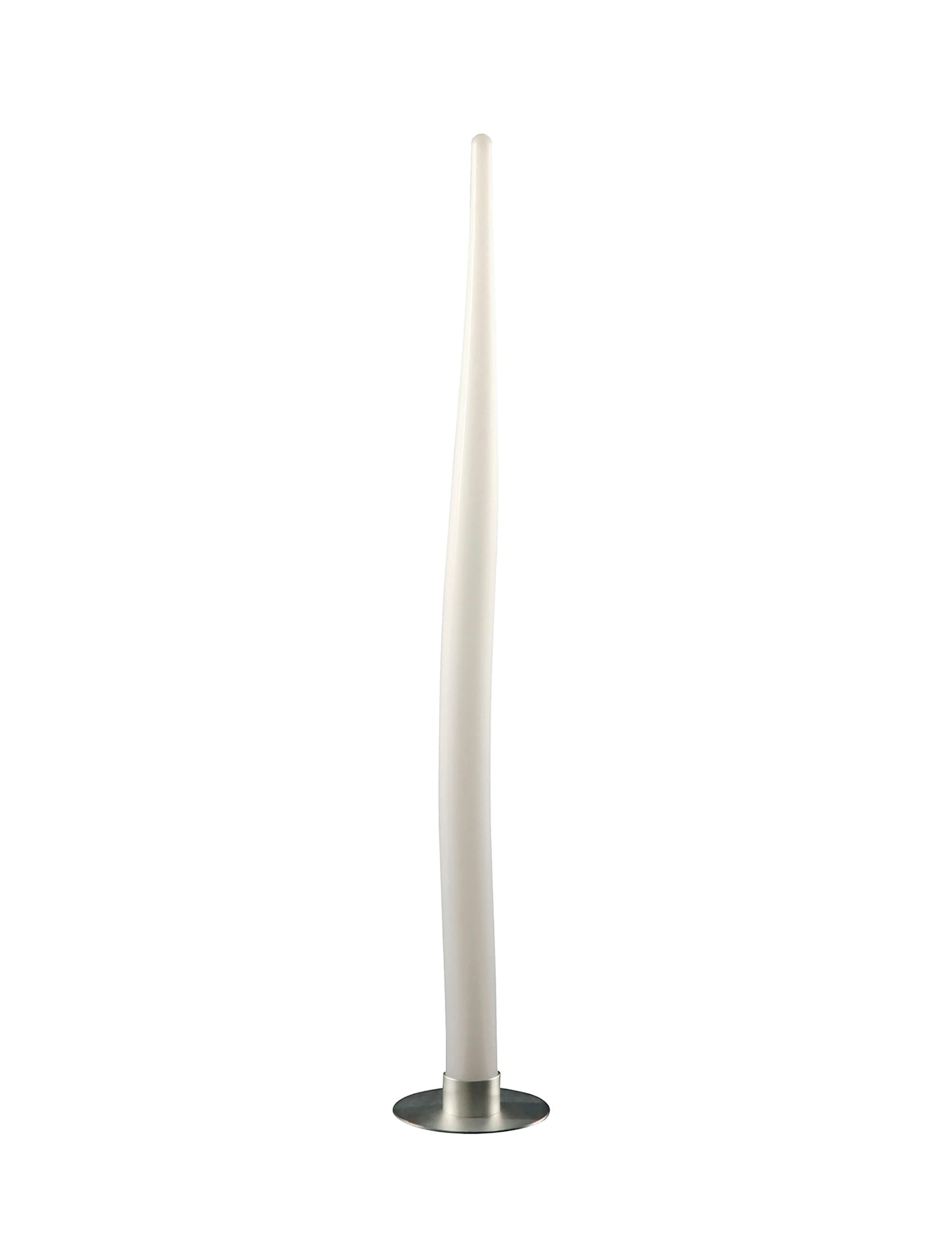 Estalacta Floor Lamp 1 Light Small Indoor, Silver/Opal White by Mantra