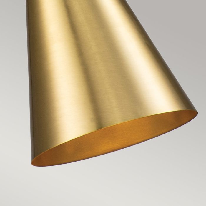 Etoile 1lt Medium Pendant - Aged Brass and Gold Leaf