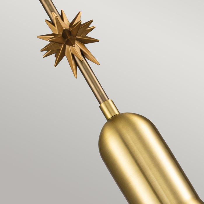 Etoile 1lt Small Pendant - Aged Brass and Gold Leaf