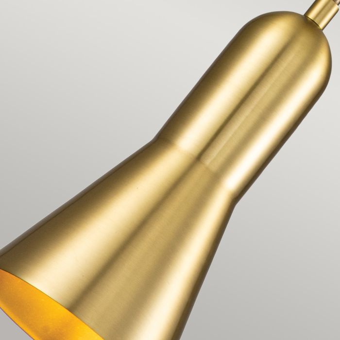 Etoile 1lt Small Pendant - Aged Brass and Gold Leaf