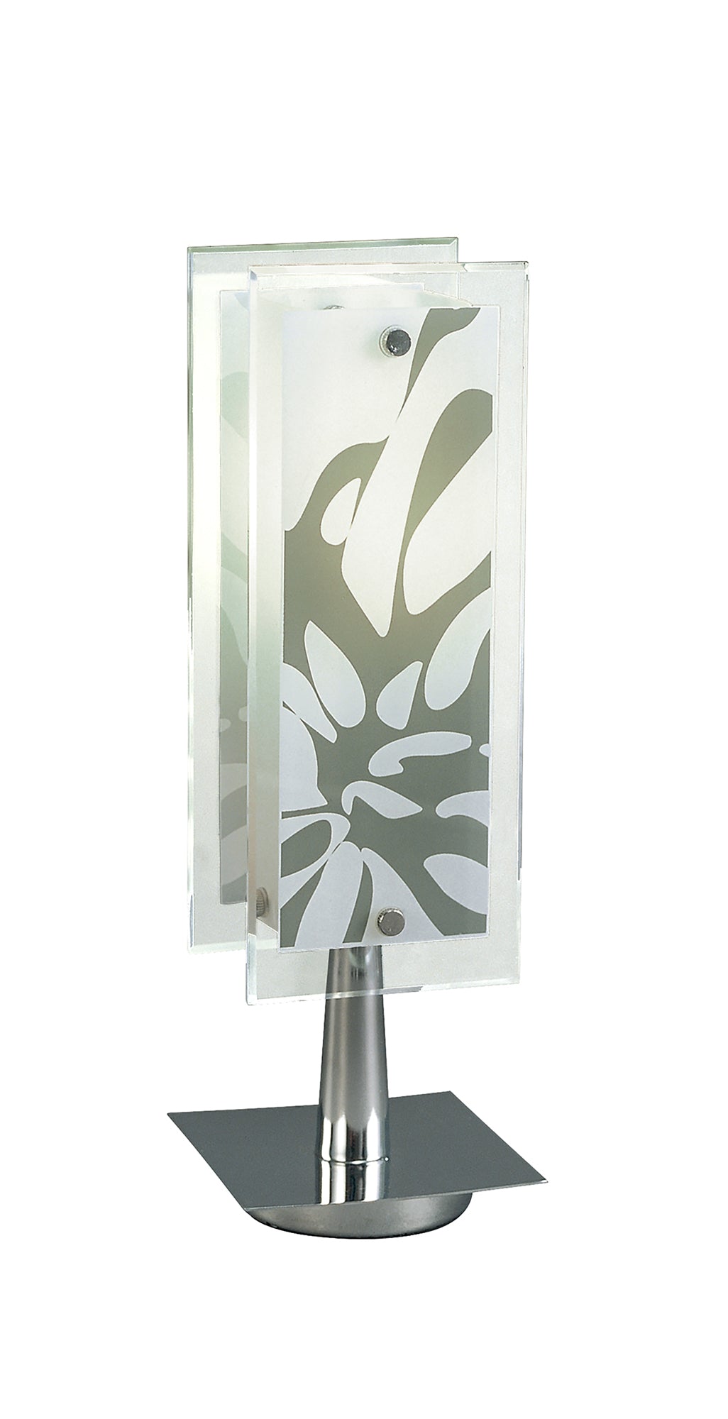 Euphoria Table Lamp 1 Light E27, Polished Chrome/Opal White Glass by Mantra