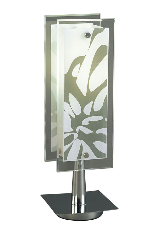 Euphoria Table Lamp 1 Light E27, Polished Chrome/Opal White Glass by Mantra