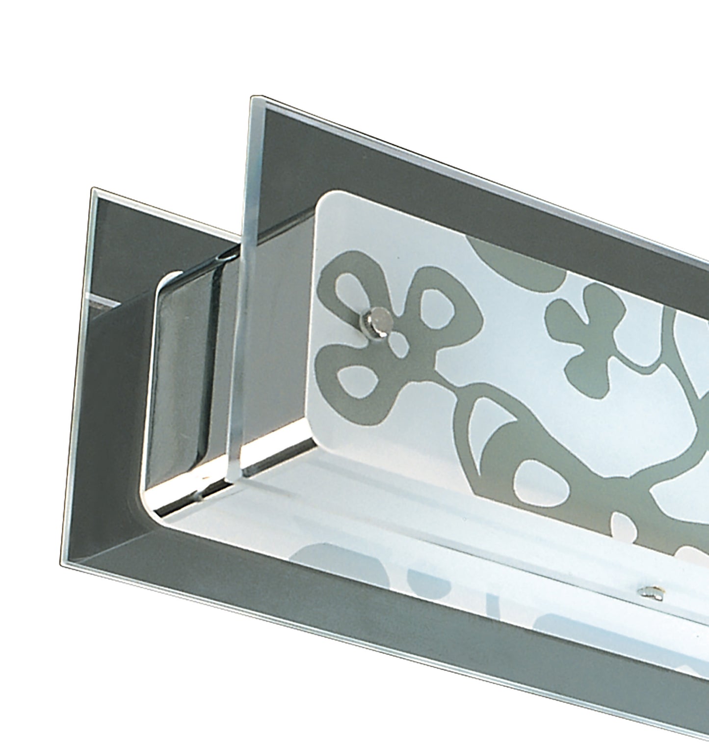 Euphoria Semi Flush 2 Light T5, Polished Chrome, Opal White Glass, NOT LED, CFL Compatible by Mantra