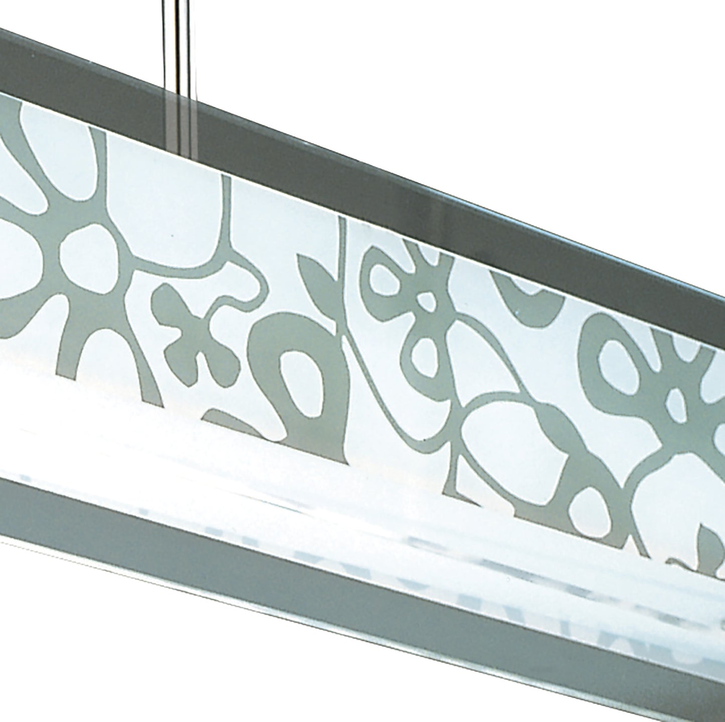 Euphoria Semi Flush 2 Light T5, Polished Chrome, Opal White Glass, NOT LED, CFL Compatible by Mantra