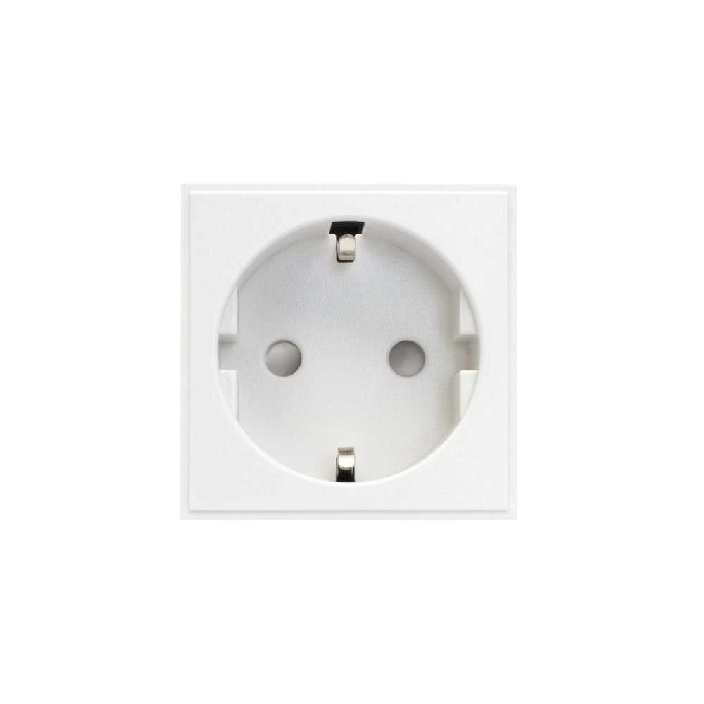 White 16A Euro Socket Round Pin EM-Euro Module
