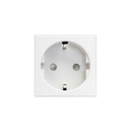 White 16A Euro Socket Round Pin EM-Euro Module