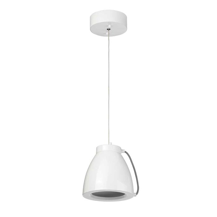 Europa 1 Light Small LED Pendant - White Painted