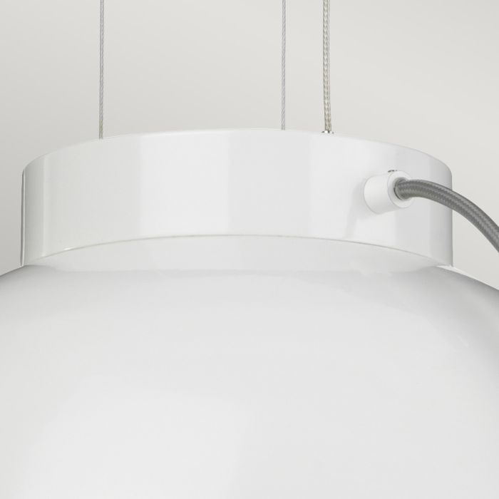 Europa 1 Light Medium LED Pendant - White Painted