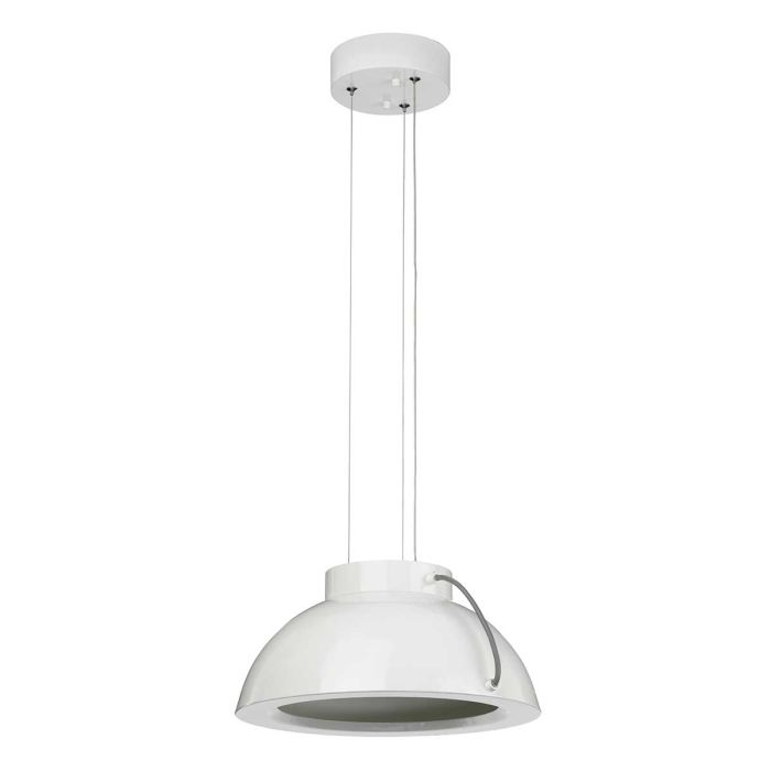 Europa 1 Light Medium LED Pendant - White Painted