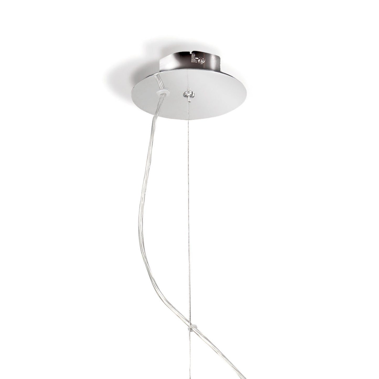 Eve Single Pendant 3 Light E27, Polished Chrome With Spanish Corrugated White Round Shade by Mantra