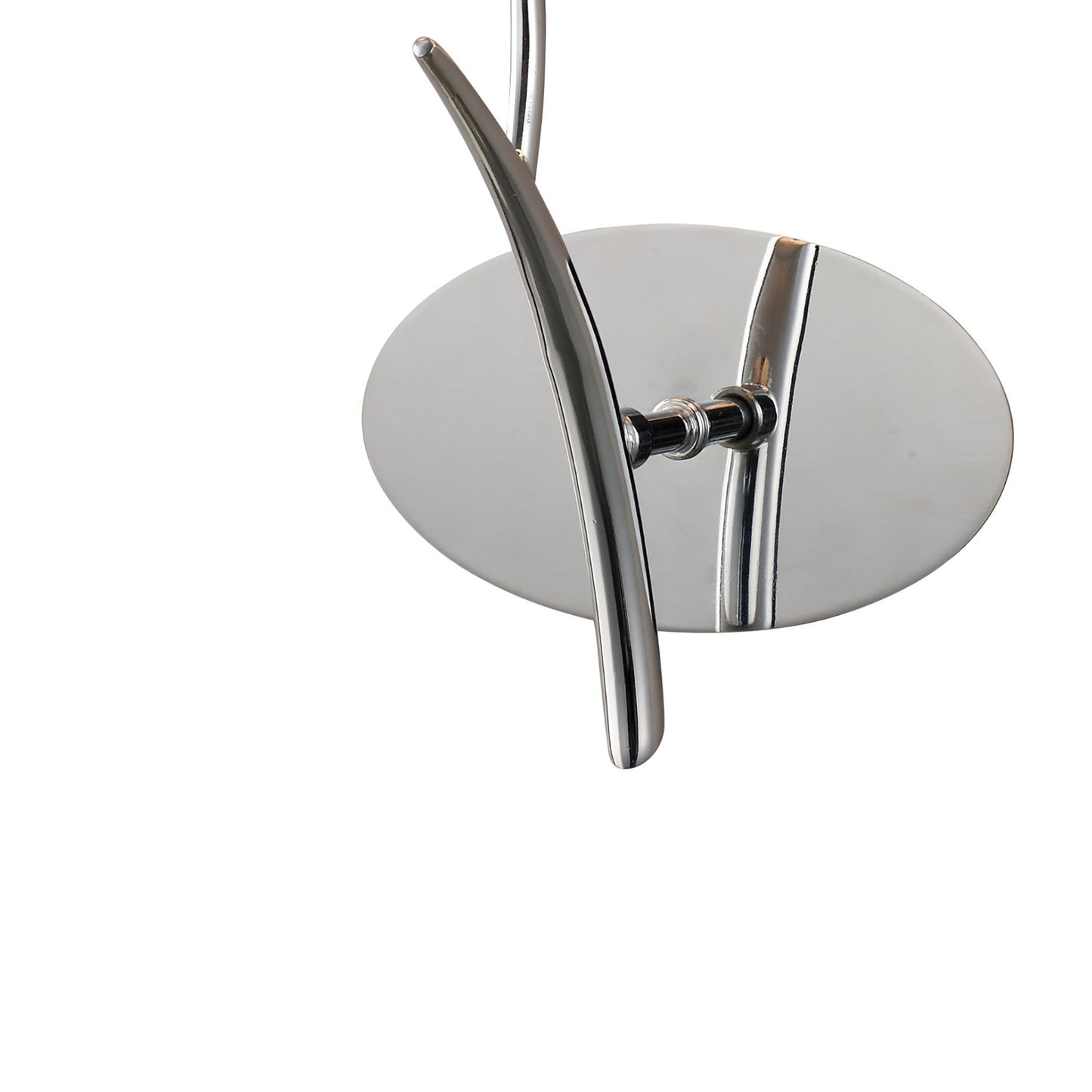 Eve Wall Lamp 1 Light E27, Polished Chrome With White Oval Shade by Mantra