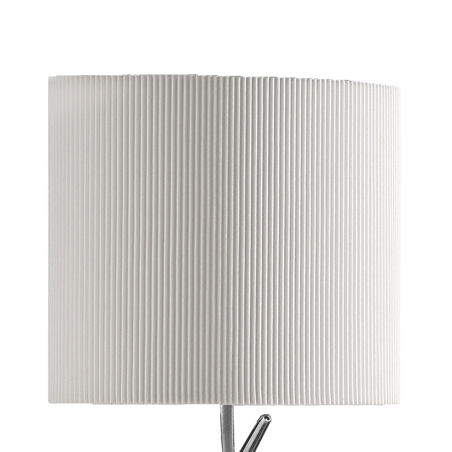 Eve Wall Lamp 1 Light E27, Polished Chrome With Spanish Corrugated White Oval Shade by Mantra