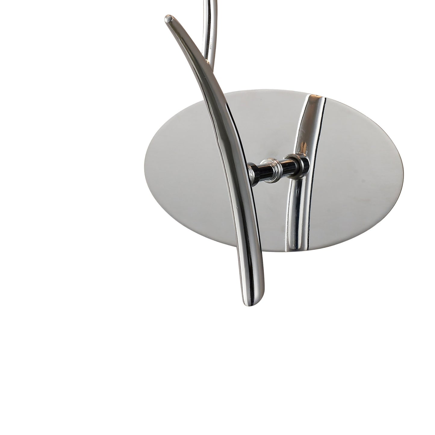 Eve Wall Lamp Switched 1 Light E27, Polished Chrome With White Oval Shade by Mantra