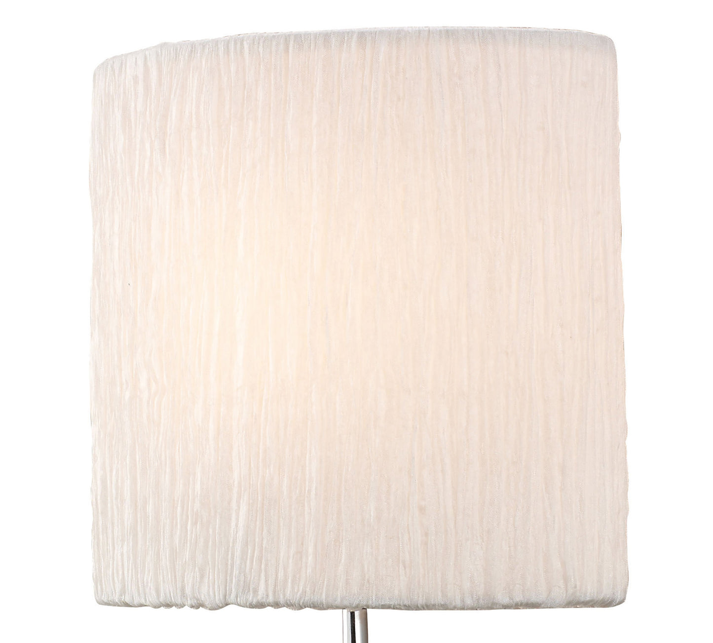 Eve Wall Lamp Switched 1 Light E27, Polished Chrome With White Oval Shade by Mantra