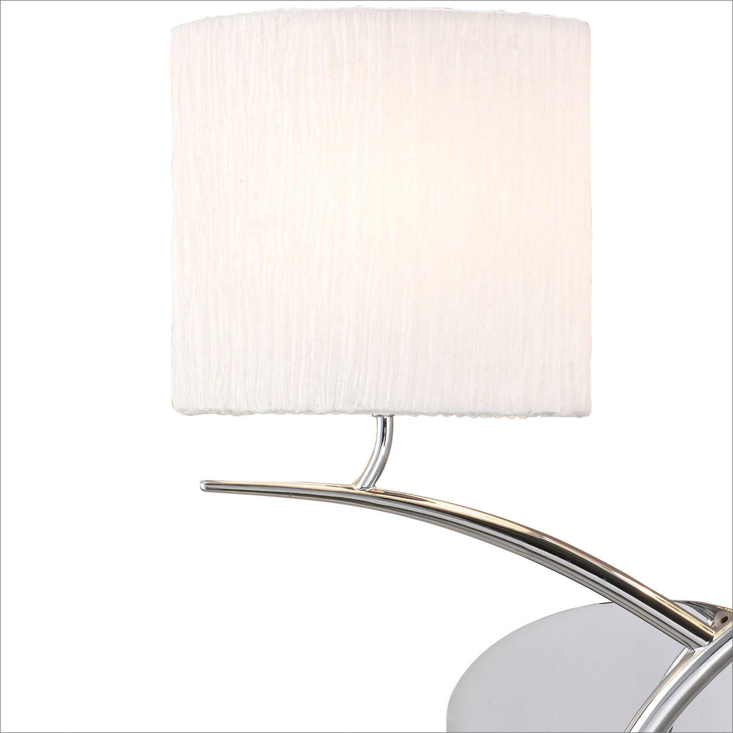 Eve Wall Lamp 2 Light E27, Polished Chrome With White Oval Shades by Mantra