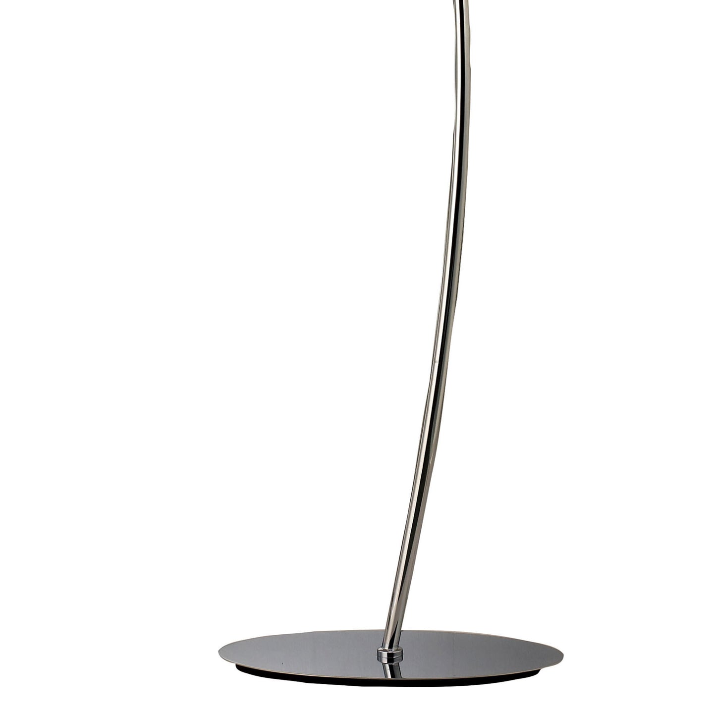 Eve Floor Lamp 2 Light E27, Polished Chrome With White Oval Shade by Mantra