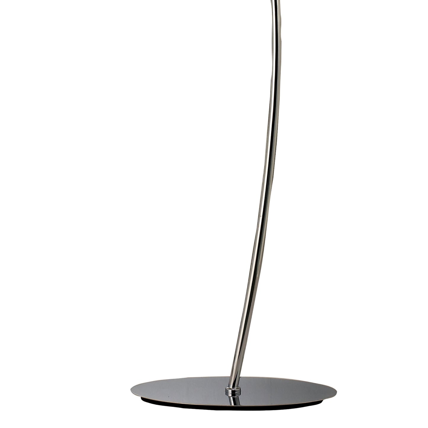 Eve Floor Lamp 2 Light E27, Polished Chrome With Black Oval Shade by Mantra