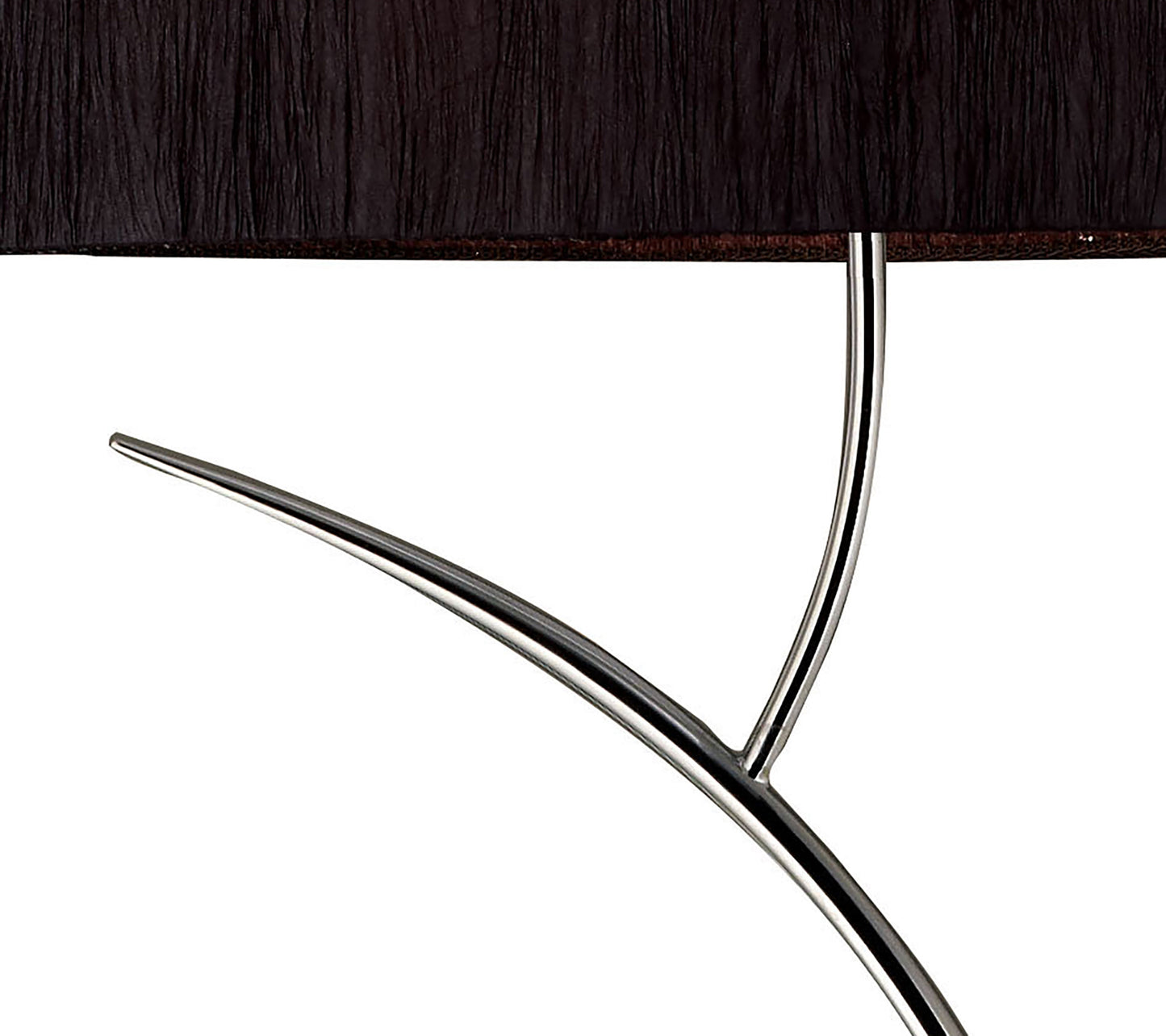 Eve Floor Lamp 2 Light E27, Polished Chrome With Black Oval Shade by Mantra