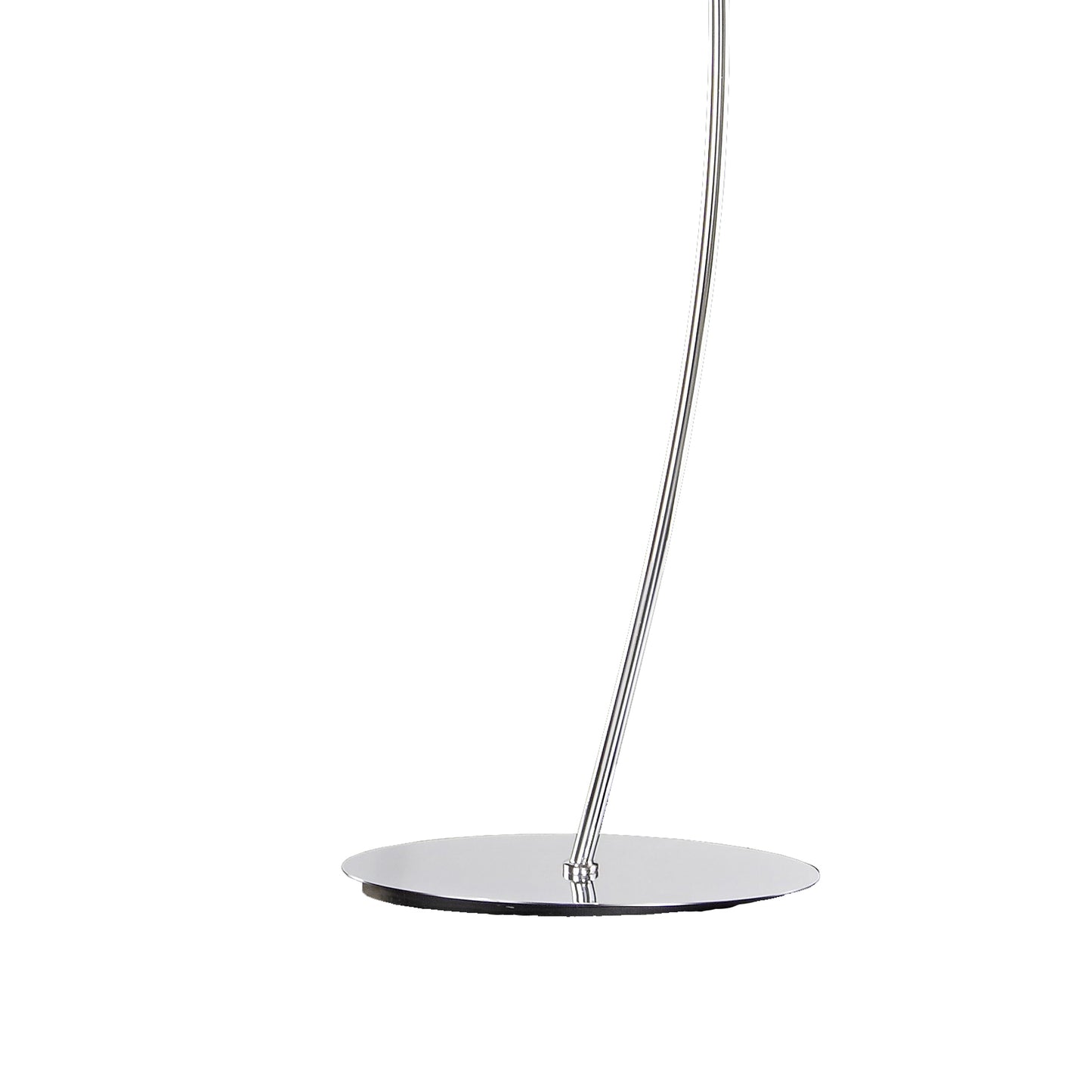 Eve Floor Lamp 2 Light E27, Polished Chrome With Spanish Corrugated White Oval Shade by Mantra