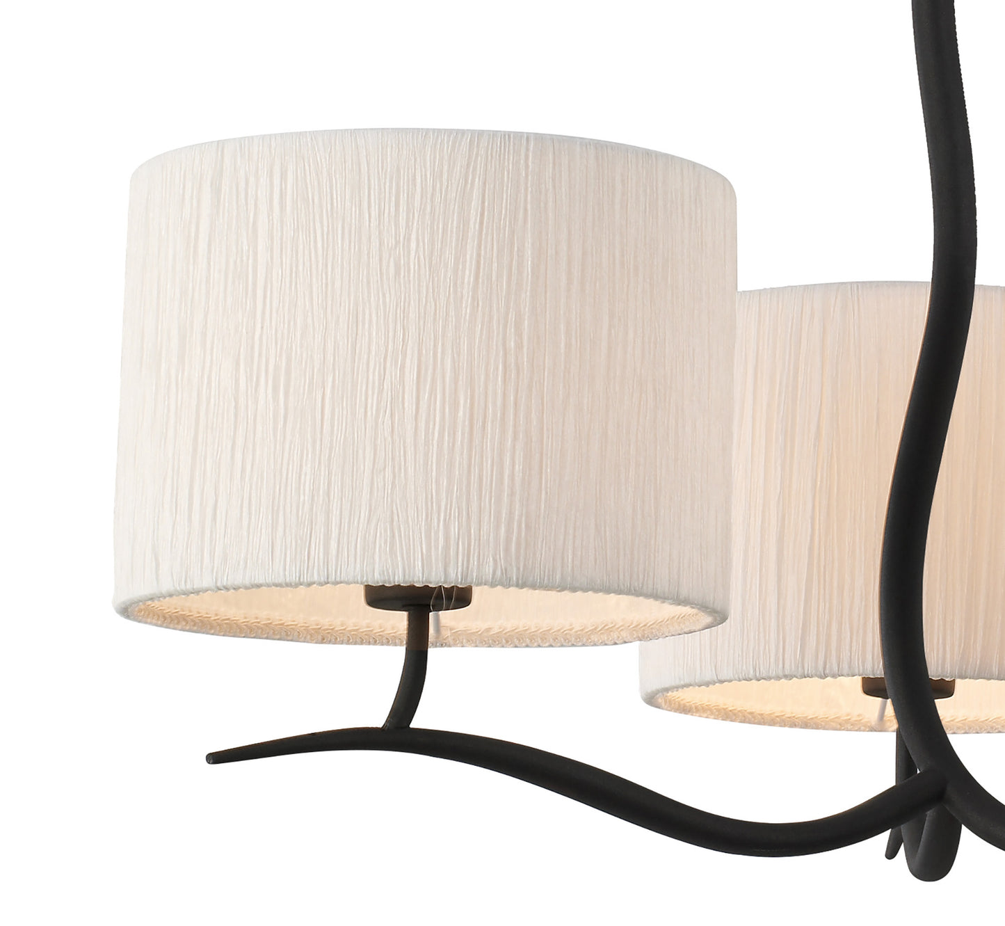 Eve Pendant 3 Light E27, Anthracite With White Round Shades by Mantra