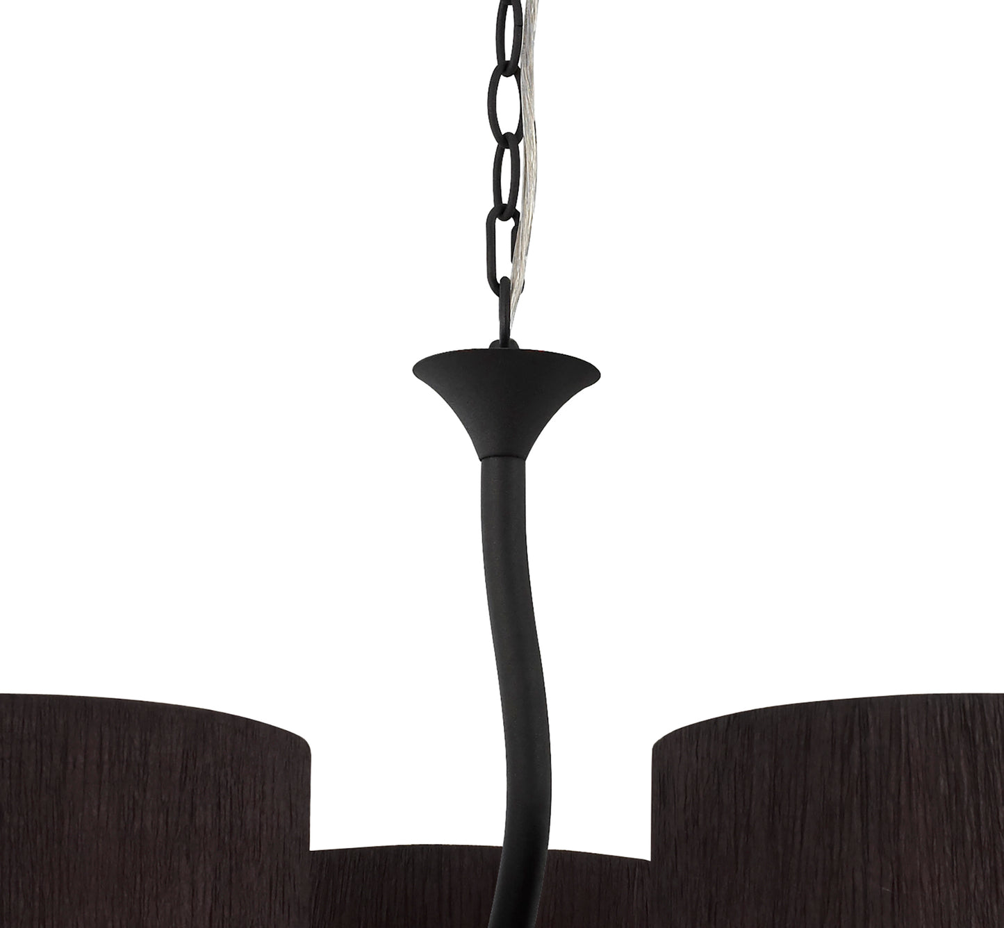 Eve Pendant 3 Light E27, Anthracite With Black Round Shades by Mantra