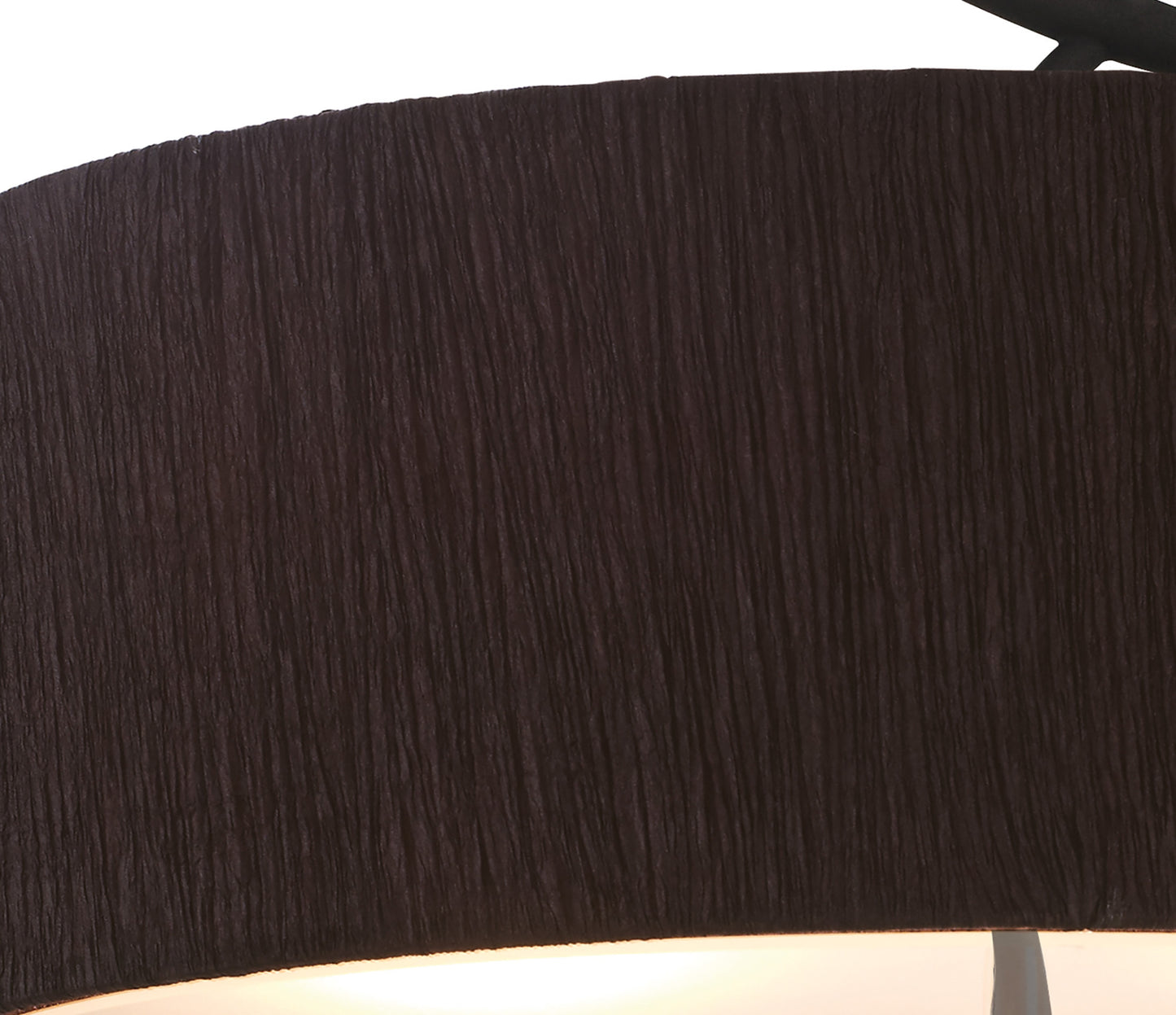 Eve Semi Flush 2 Light E27, Anthracite With Black Oval Shade by Mantra