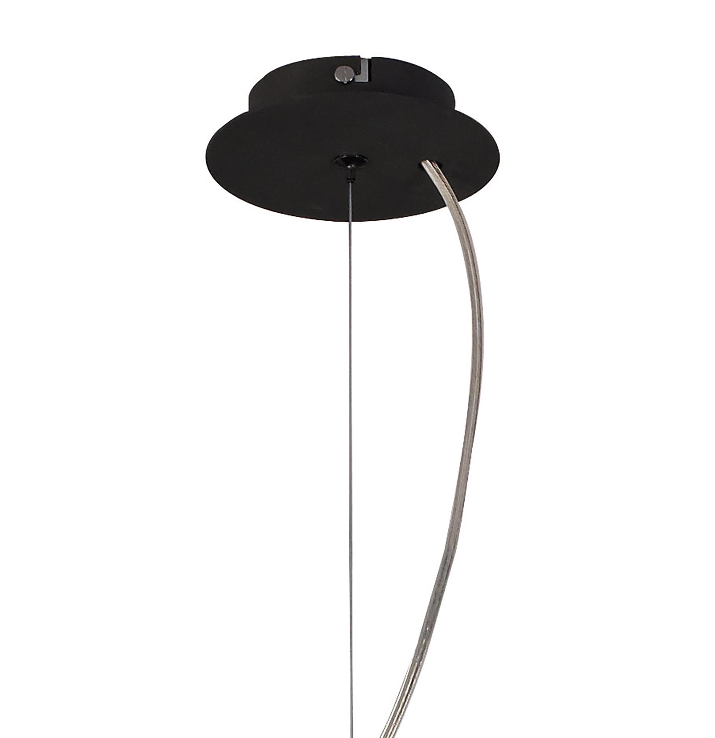 Eve Pendant 3 Light E27, Anthracite With Black Round Shade by Mantra