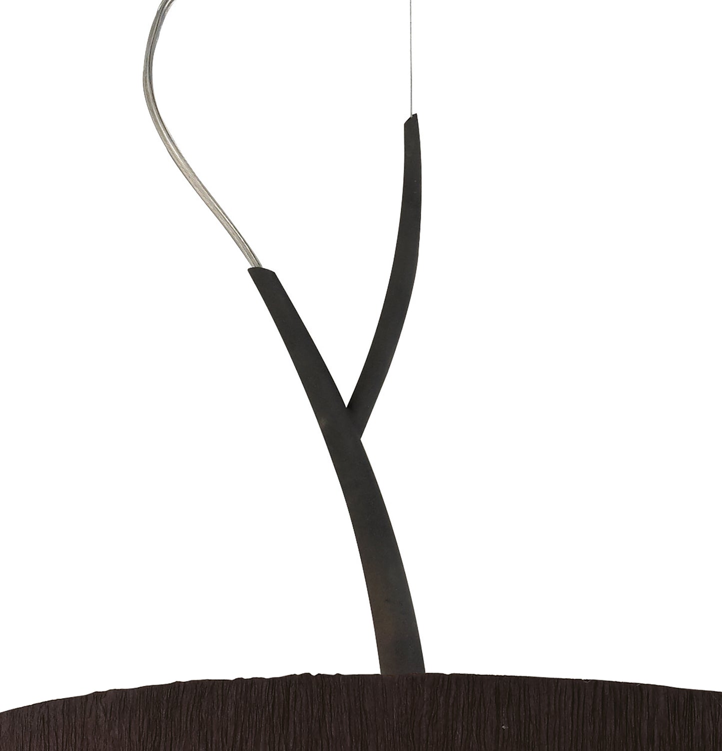 Eve Pendant 3 Light E27, Anthracite With Black Round Shade by Mantra