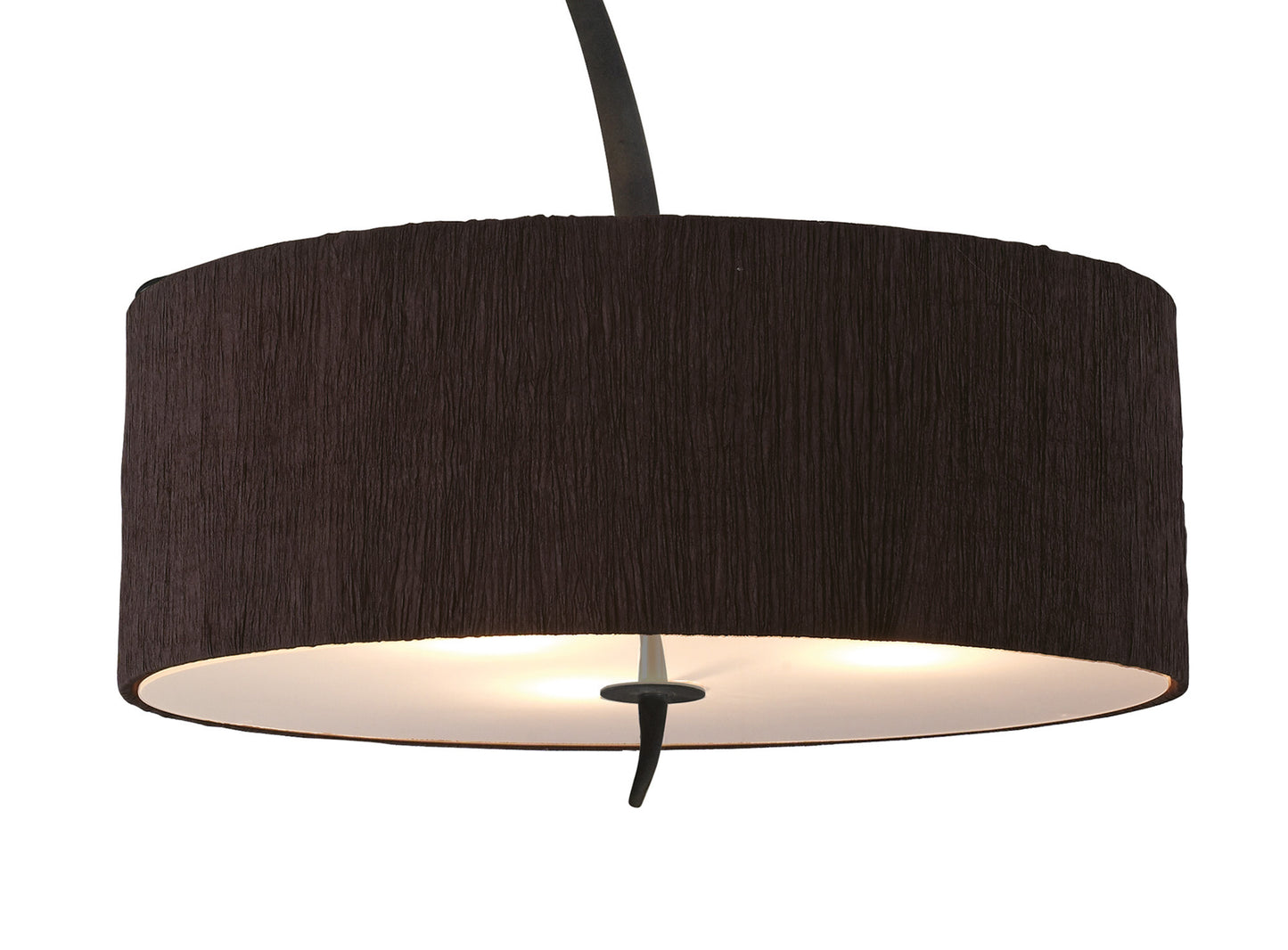 Eve Pendant 3 Light E27, Anthracite With Black Round Shade by Mantra