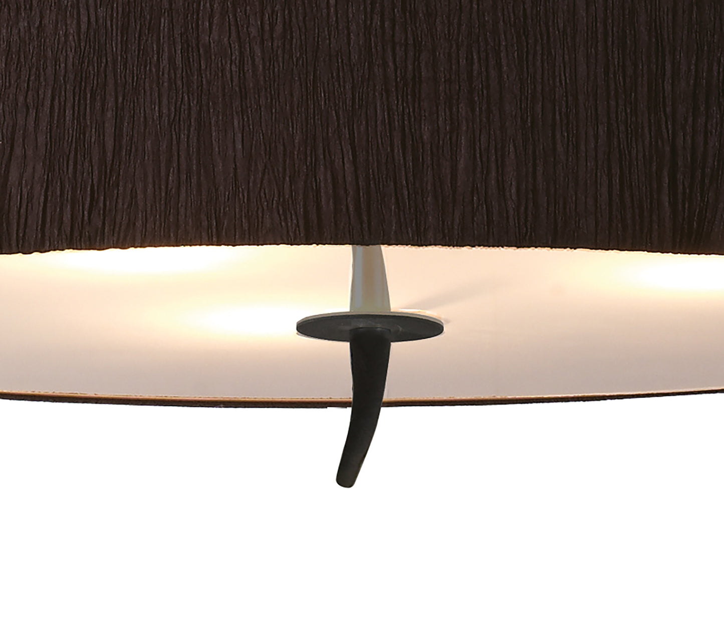 Eve Pendant 3 Light E27, Anthracite With Black Round Shade by Mantra