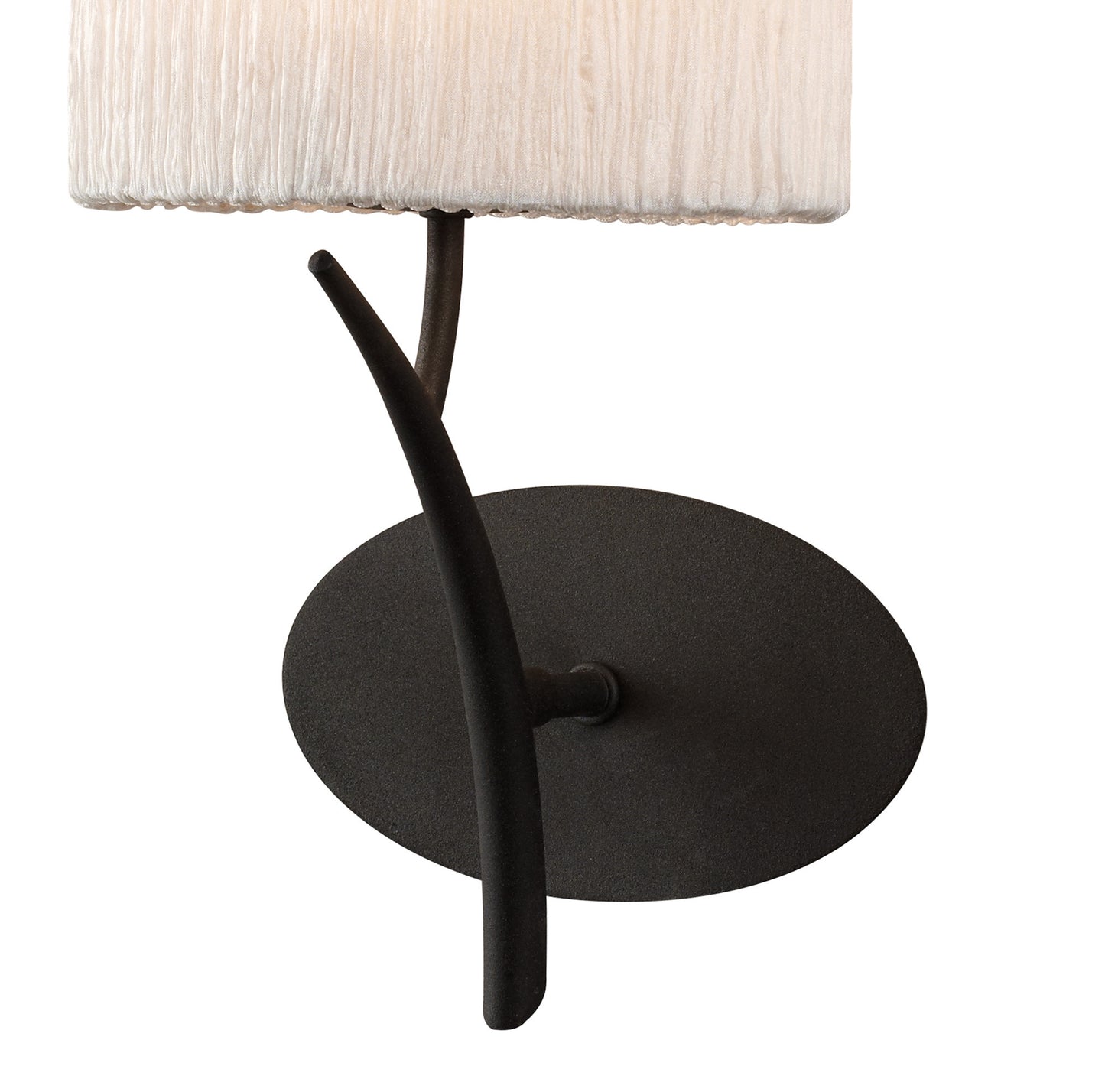 Eve Wall Lamp 1 Light E27, Anthracite With White Oval Shade by Mantra