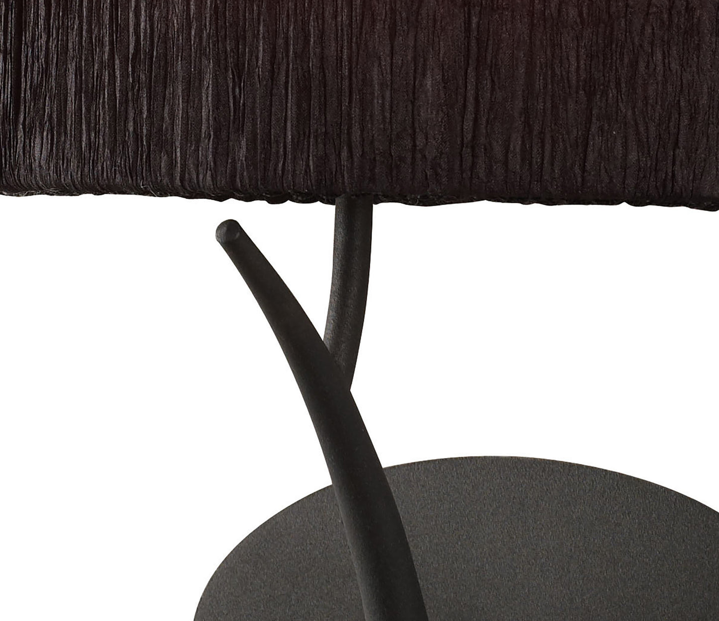 Eve Wall Lamp 1 Light E27, Anthracite With Black Oval Shade by Mantra