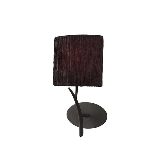 Eve Wall Lamp 1 Light E27, Anthracite With Black Oval Shade by Mantra