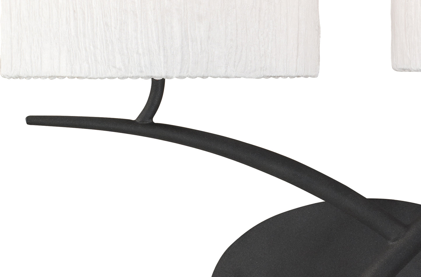 Eve Wall Lamp 2 Light E27, Anthracite With White Oval Shades by Mantra