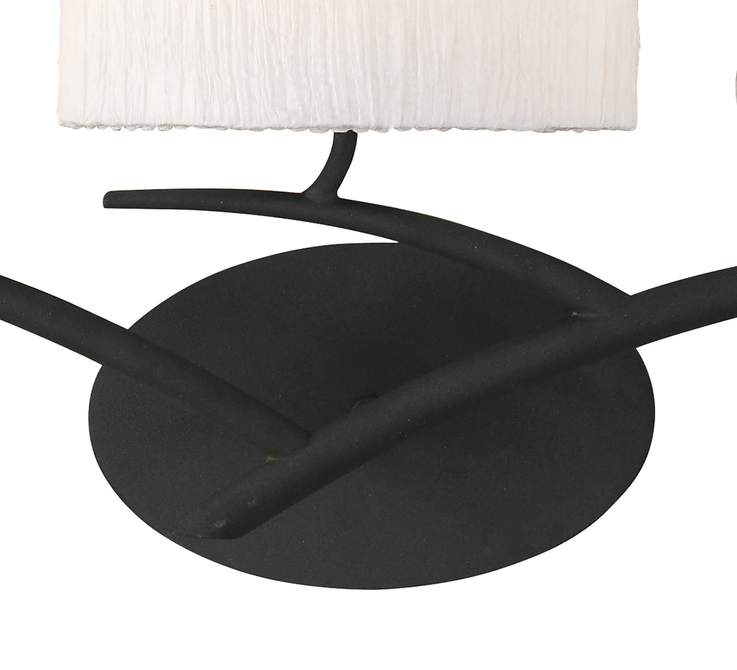 Eve Wall Lamp Switched 3 Light E27, Anthracite With White Oval Shades by Mantra