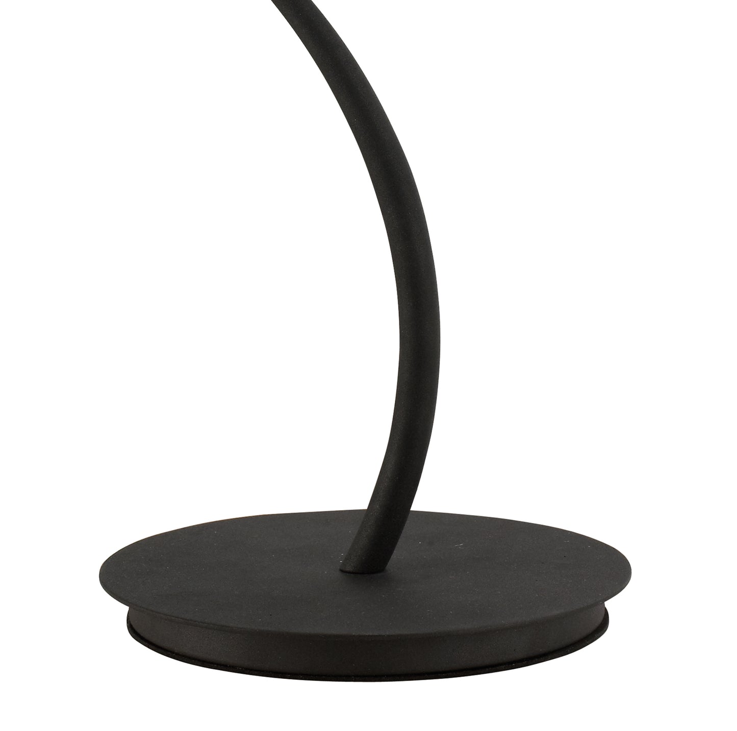 Eve Table Lamp 2 Light E27 Large, Anthracite With Black Round Shade by Mantra