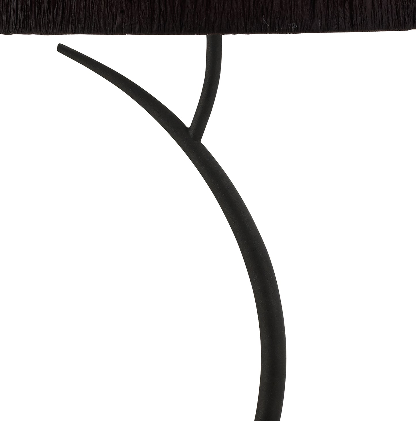 Eve Table Lamp 2 Light E27 Large, Anthracite With Black Round Shade by Mantra