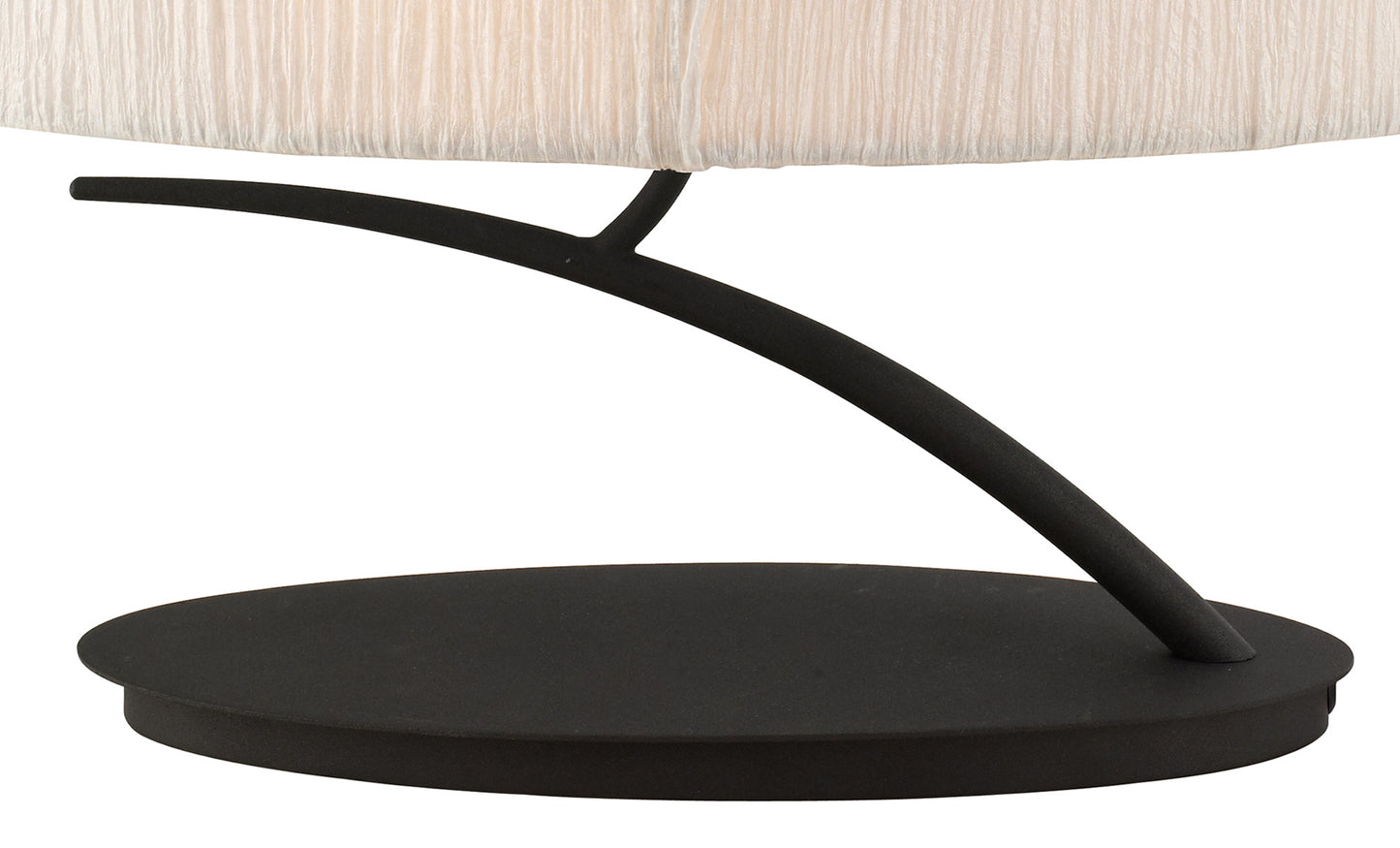 Eve Table Lamp 2 Light E27 Small, Anthracite With White Oval Shade by Mantra