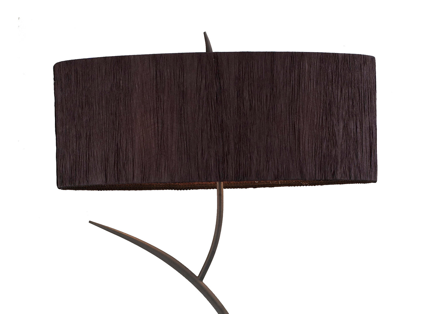 Eve Floor Lamp 2 Light E27, Anthracite With Black Oval Shade by Mantra