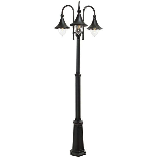 Firenze 3 Light Lamp Post - Black