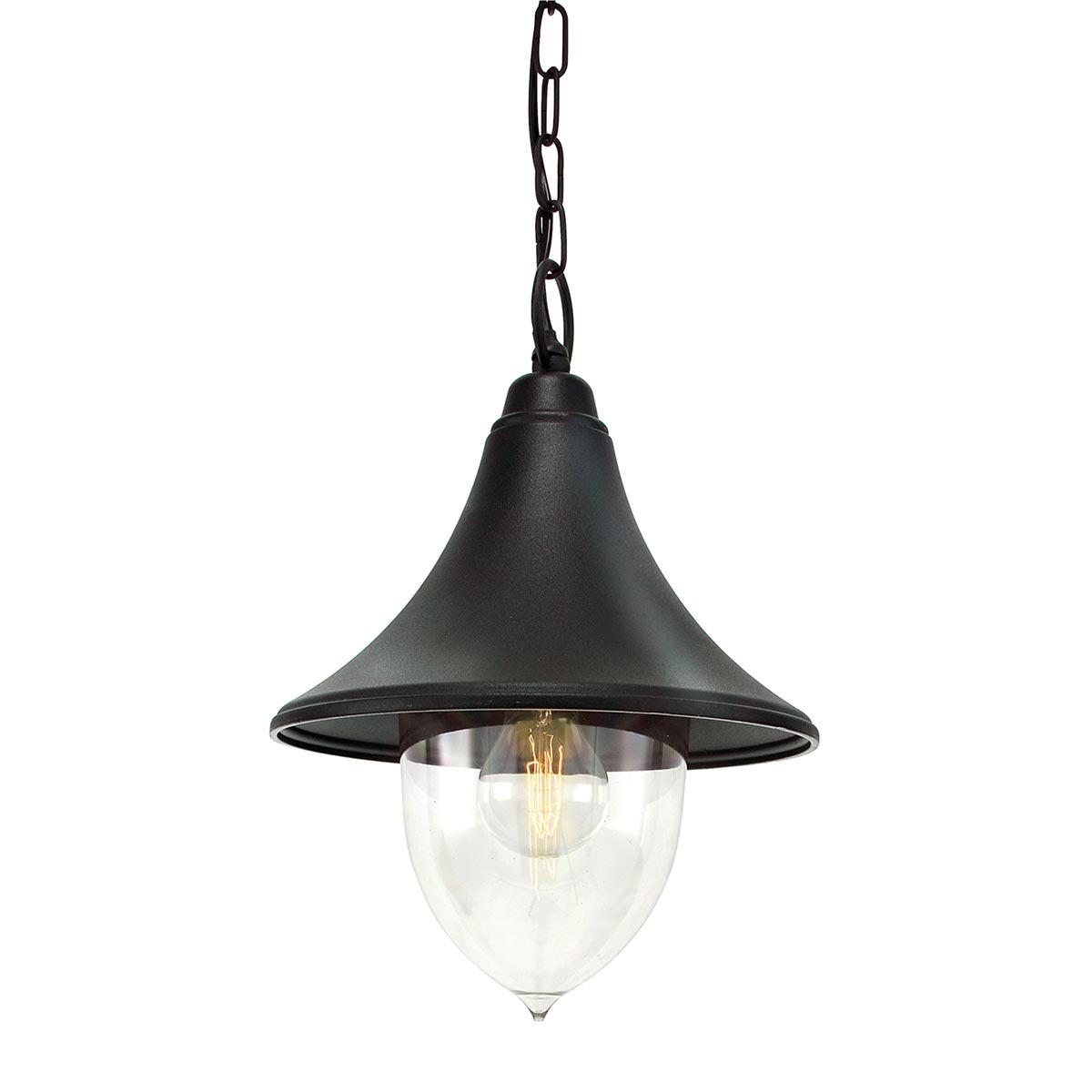 Firenze 1 Light Chain Lantern – Black