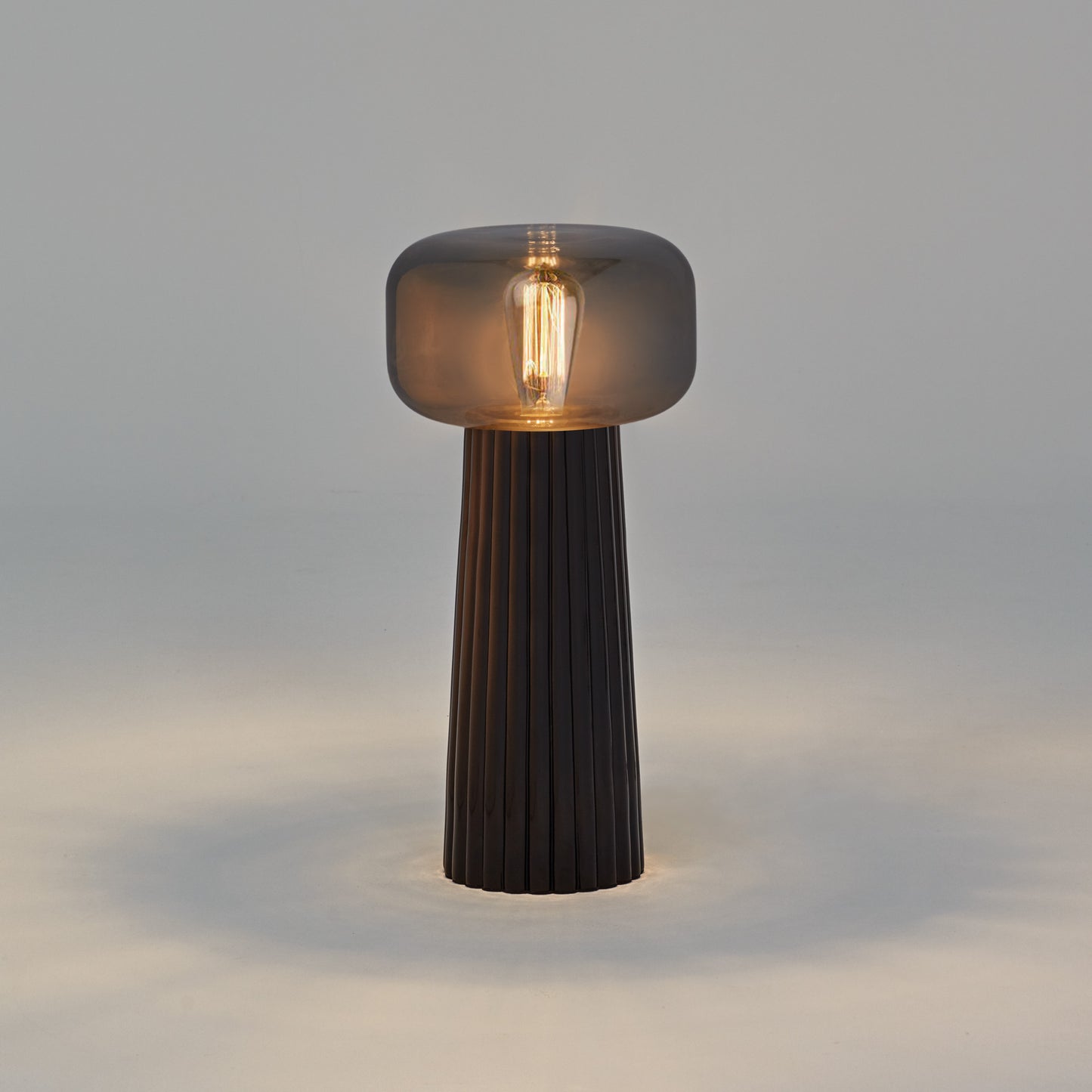 Faro Table Lamp 1 Light E27 Black by Mantra