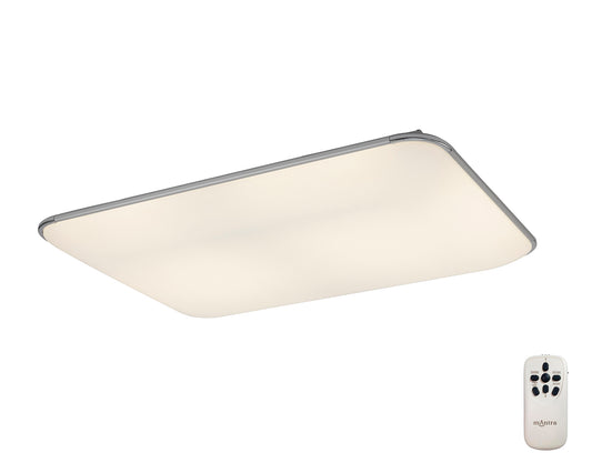 Fase Ceiling Rectangular, 90W LED, 3000K-6500K Tuneable White, 4800lm, White, Acyrlic Diffuser, Remote Control,3yrs Warranty by Mantra